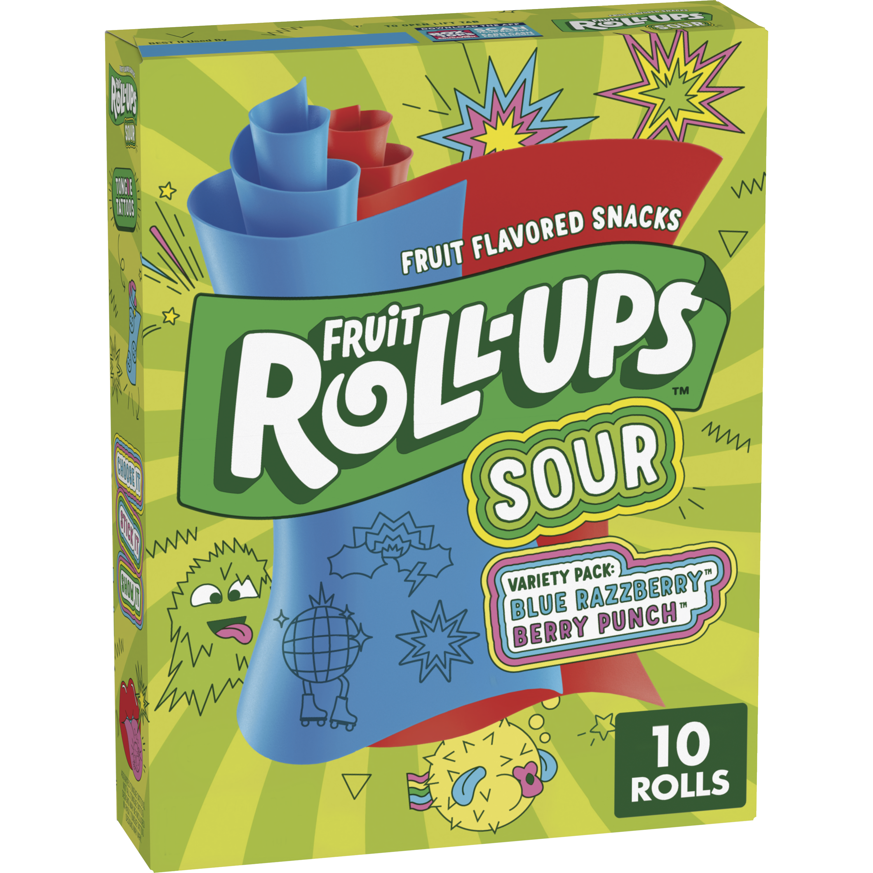 Fruit Roll-Ups Box, 10 Rolls ( Multiple Flavour Variants)