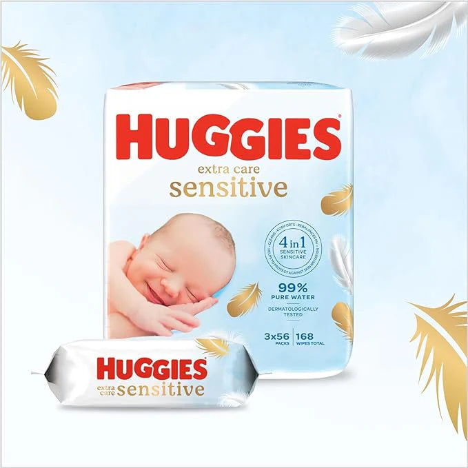 Huggies Pure Extra Care, Baby Wipes - 8 Packs 448 Wipes