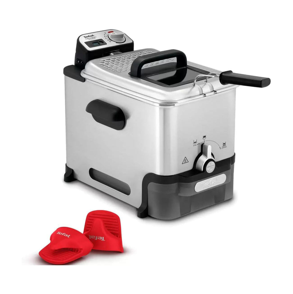 Tefal Oleoclean Pro Deep Fryer FR8058G0, 3.5L Oil Capacity & 1.2Kg Food Capacity (Grey & Black)-CLEARANCE