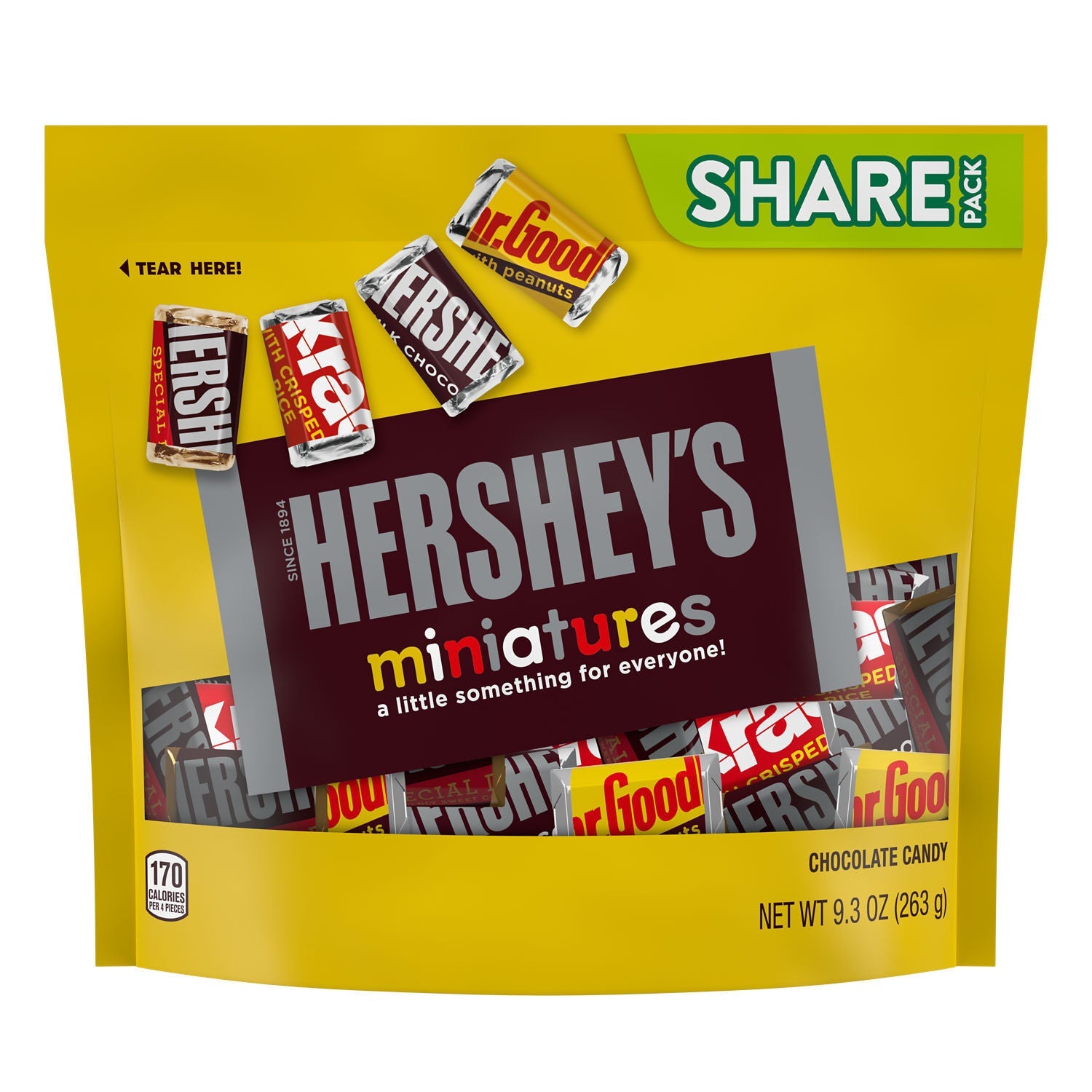 Hershey's Miniatures Assorted Chocolate Candy Share Pack, 9.3 Oz (263 g)