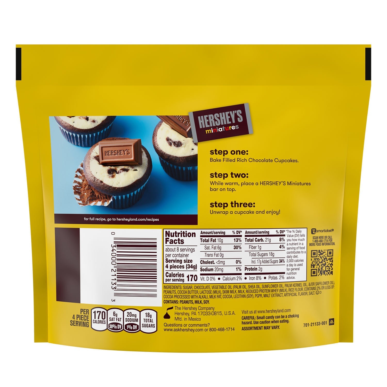 Hershey's Miniatures Assorted Chocolate Candy Share Pack, 9.3 Oz (263 g)