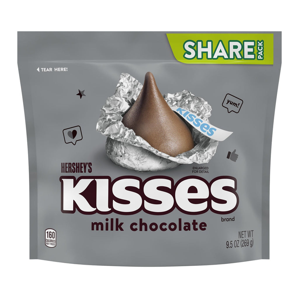 Hershey's Kisses Milk Chocolate Share Pack, 9.5 Oz