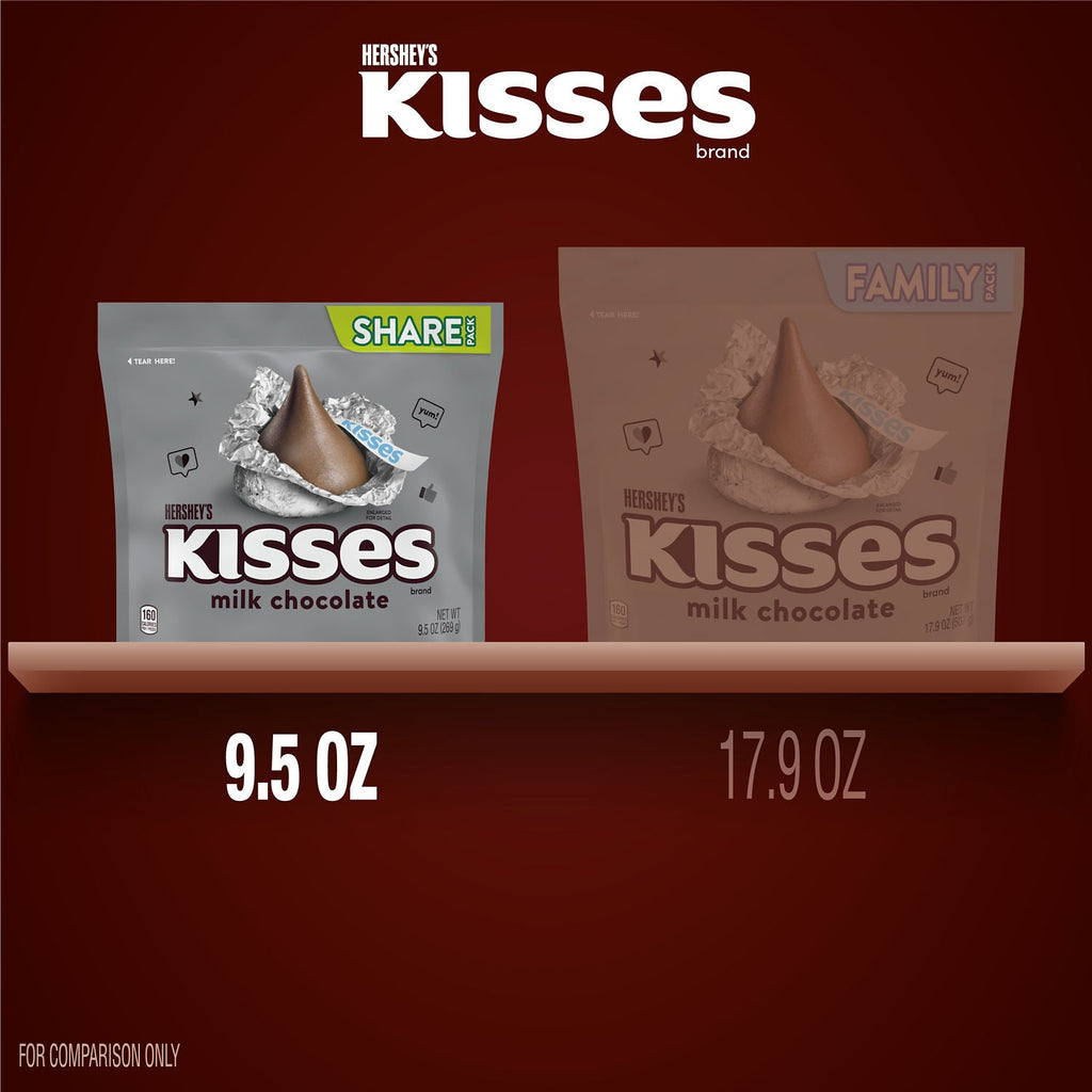 Hershey's Kisses Milk Chocolate Share Pack, 9.5 Oz