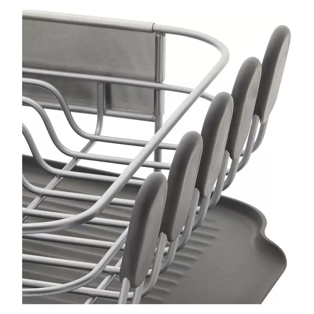 KitchenAid Compact Dish Drying Rack With Stainless Steel Panel - Grey (16 in X 12.6 in x 6.2 in)