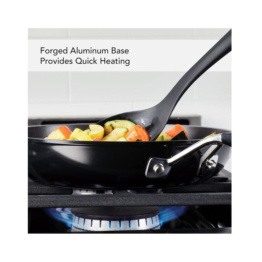 KitchenAid Hard Anodized Nonstick Frying Pans/Skillet Set, 8.25 Inch and 10 Inch, Onyx Black
