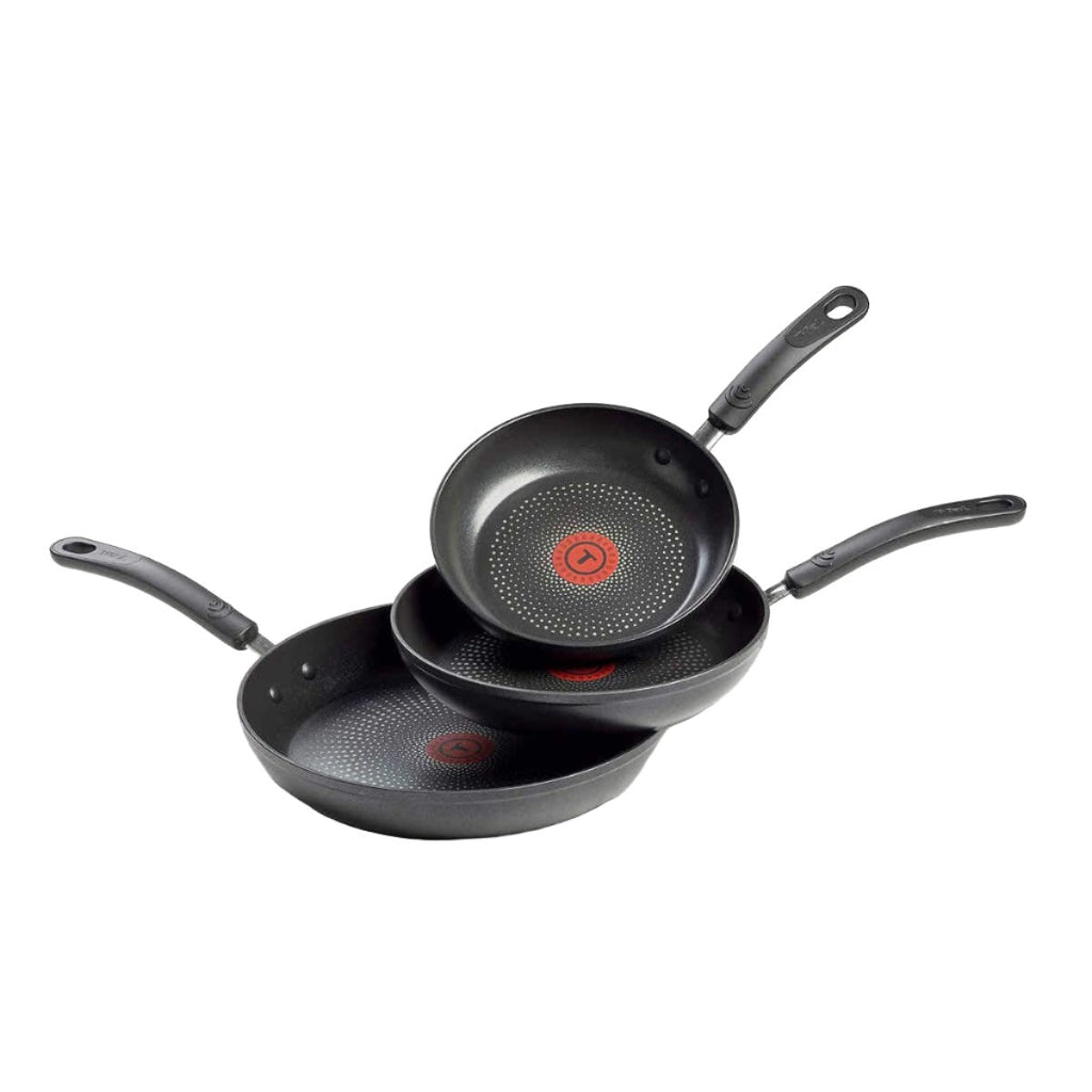 T-Fal ELITE Ceramic 3 Piece Non-Stick Skillet, Fry Pan Cookware Set.