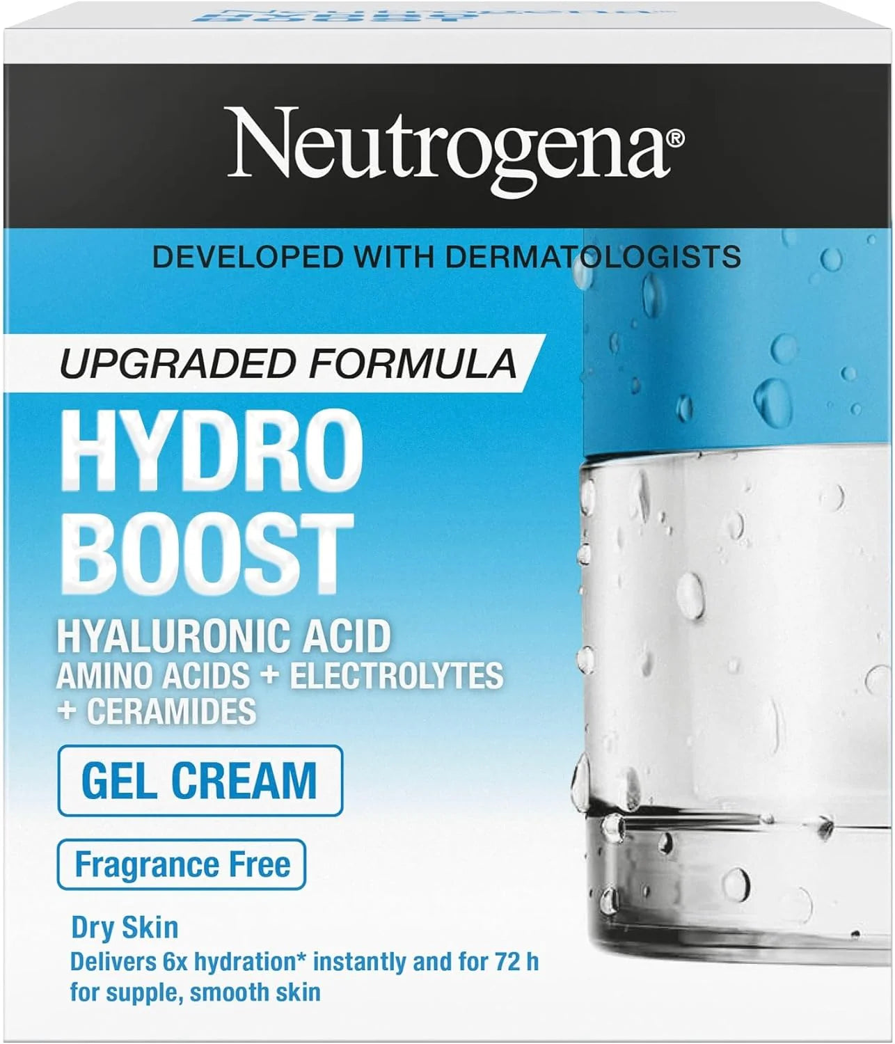 Neutrogena Hydro Boost Gel Cream with Hyaluronic Acid + Amino Acids + Electrolytes + Ceramides - For dry skin