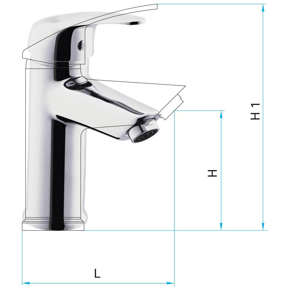 KAS Reyhan Faucet Wash basin Mixer Tap - 9231302