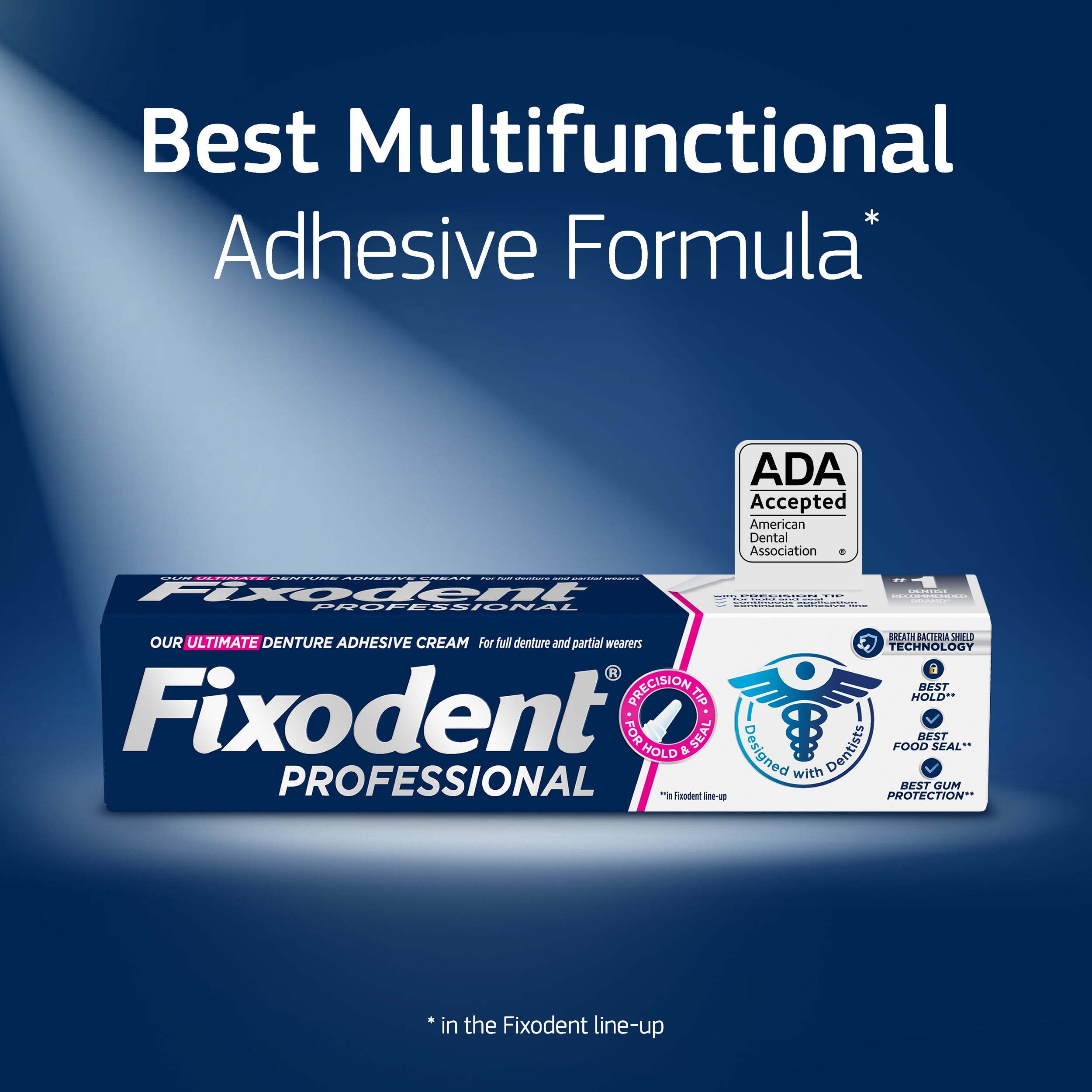 Fixodent Professional Ultimate Denture Adhesive Cream, 1.8 Oz (51 g) - Pack of 3