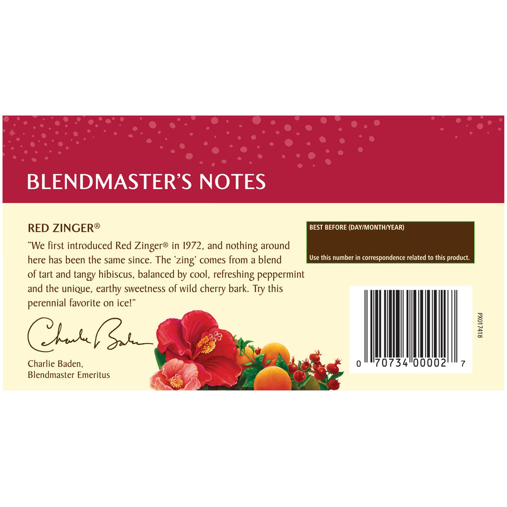Celestial Seasonings Red Zinger Herbal Tea, 20 Tea Bags (Multiple Pack Sizes)