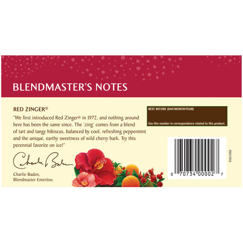 Celestial Seasonings Red Zinger Herbal Tea, 20 Tea Bags (Multiple Pack Sizes)