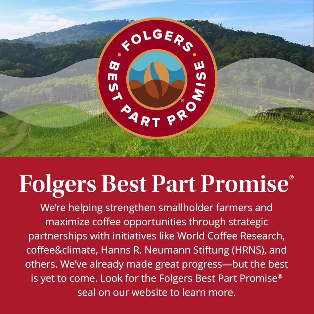 Folgers Classic Roast, Medium Roast Coffee, Keurig K-Cup Pods, 12 Count Boxes (Pack of 6)
