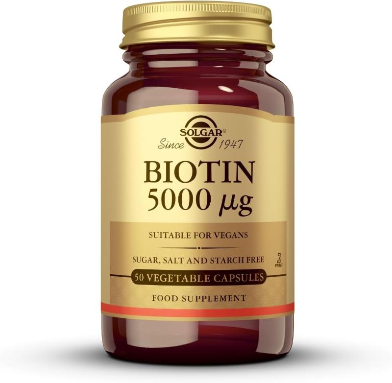 Solgar Biotin 5000 mg, 100 Vegetable Capsules