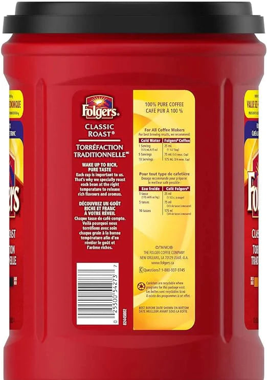 Folgers Classic Coffee 1.21 kg