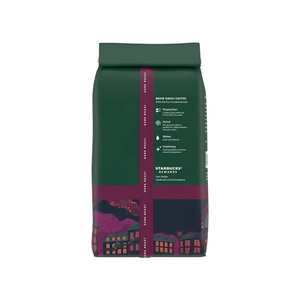 Starbucks Ground Coffee, Dark Roast Hot or Iced Coffee, French Roast, 28 oz (Pack of 2)