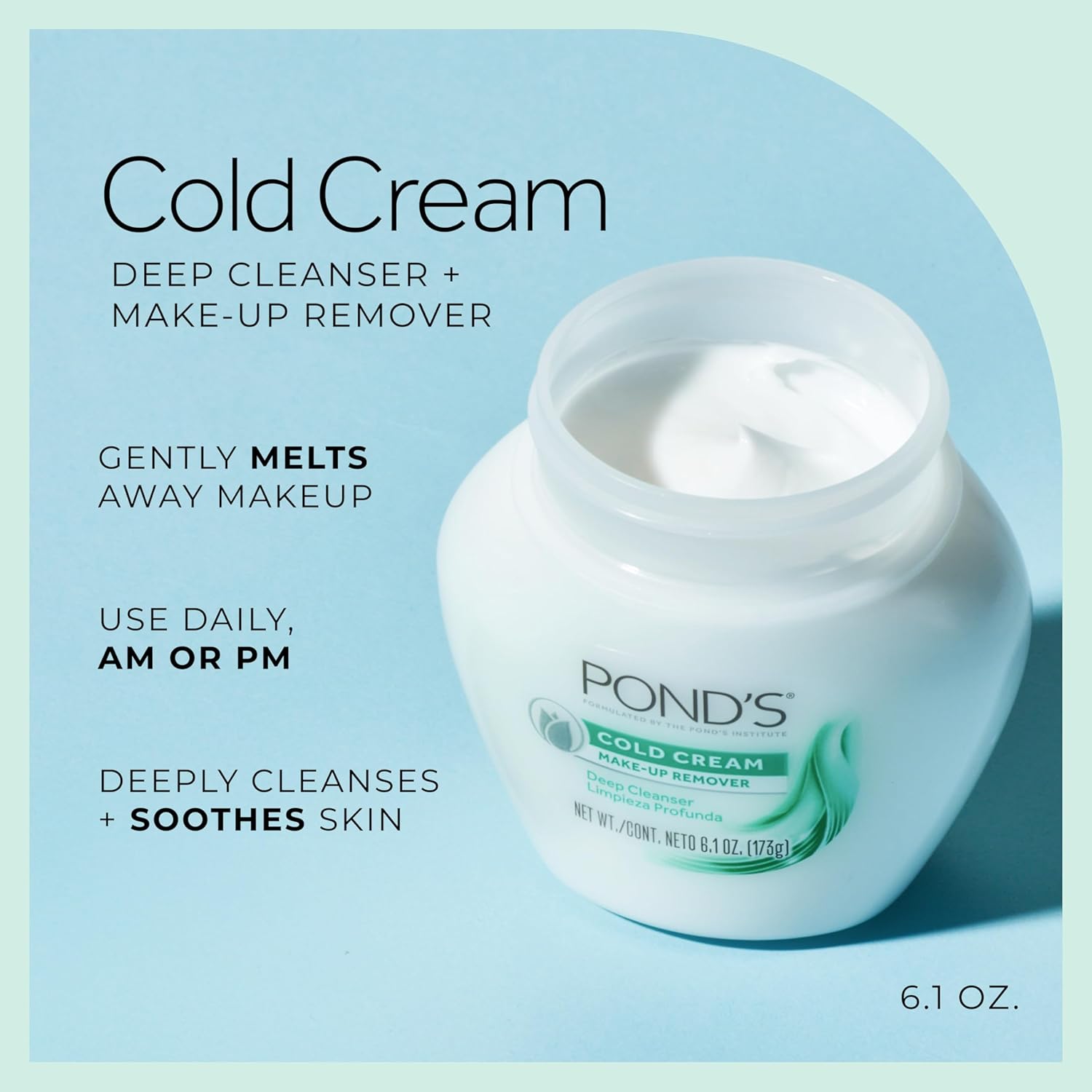 Pond’s Cold Cream Deep Cleanser & Makeup Remover, 6.1oz (173g)