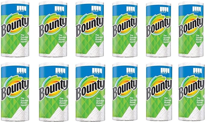 Bounty Plus Select-A-Size Paper Kitchen Towels, 91 sheets x 12 pack