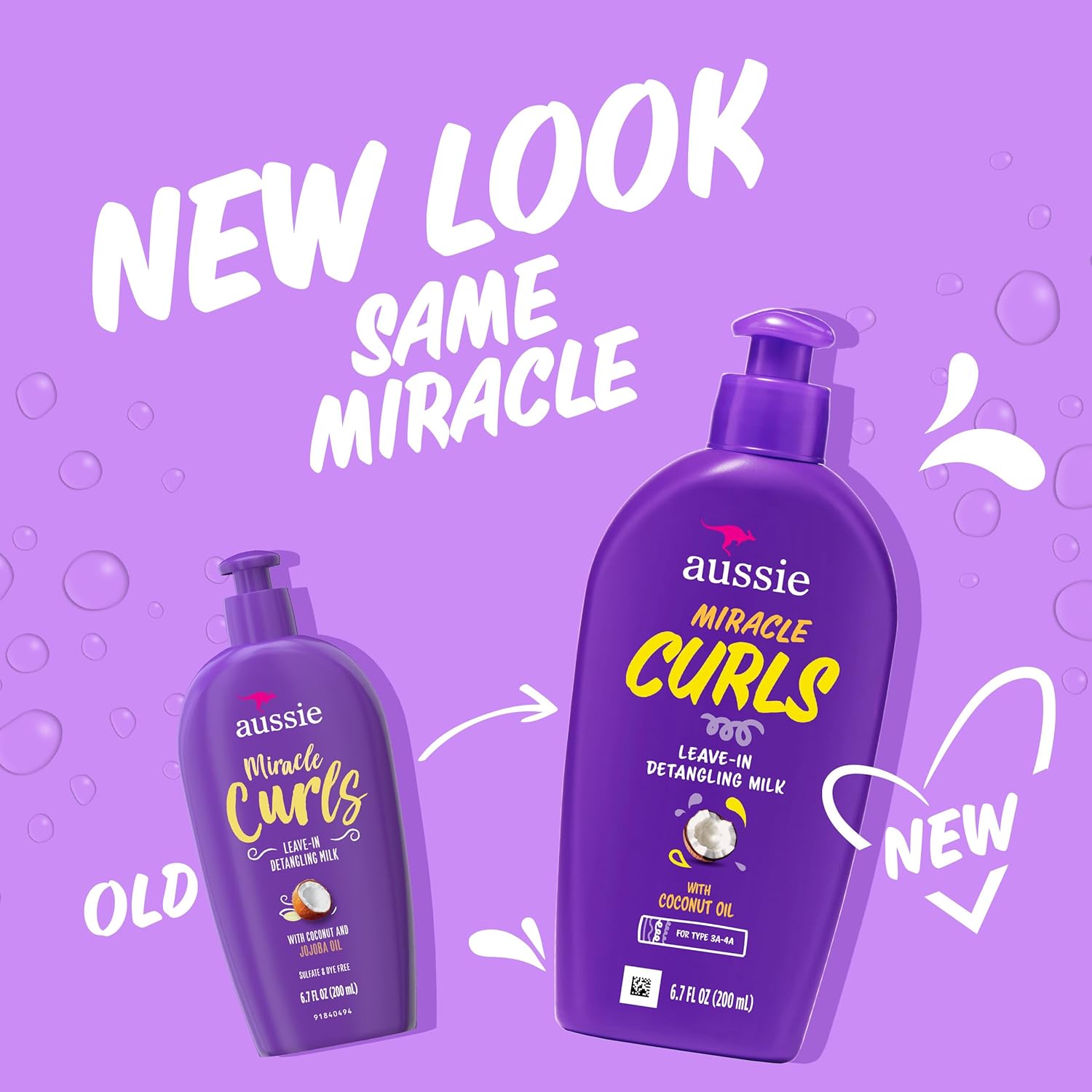 Aussie Leave-In Detangling Milk Miracle Curls | 200 ml (6.7 Oz)