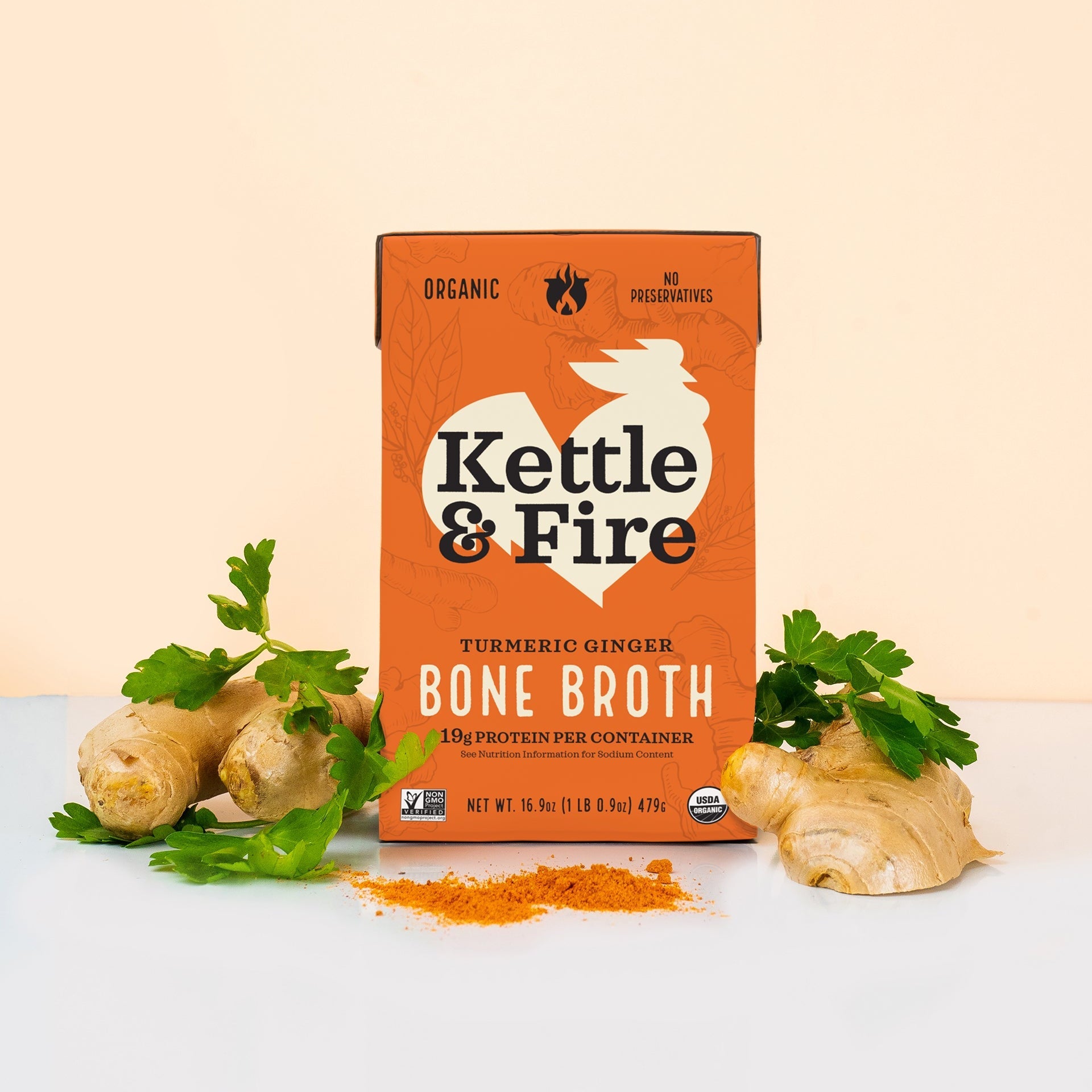 Kettle & Fire Broth Bone Chicken Turmeric Ginger, 16.9 Oz
