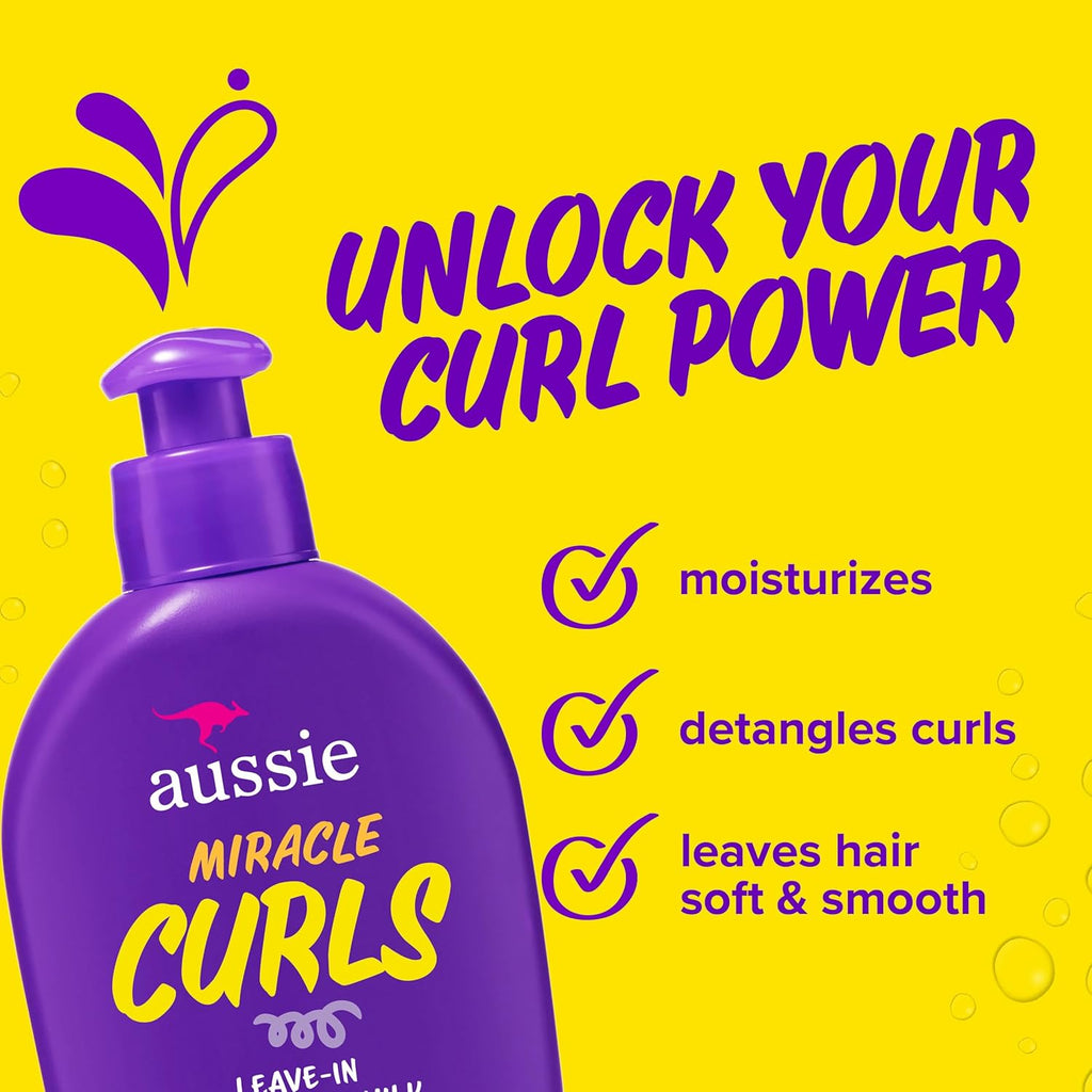 Aussie Leave-In Detangling Milk Miracle Curls | 200 ml (6.7 Oz)