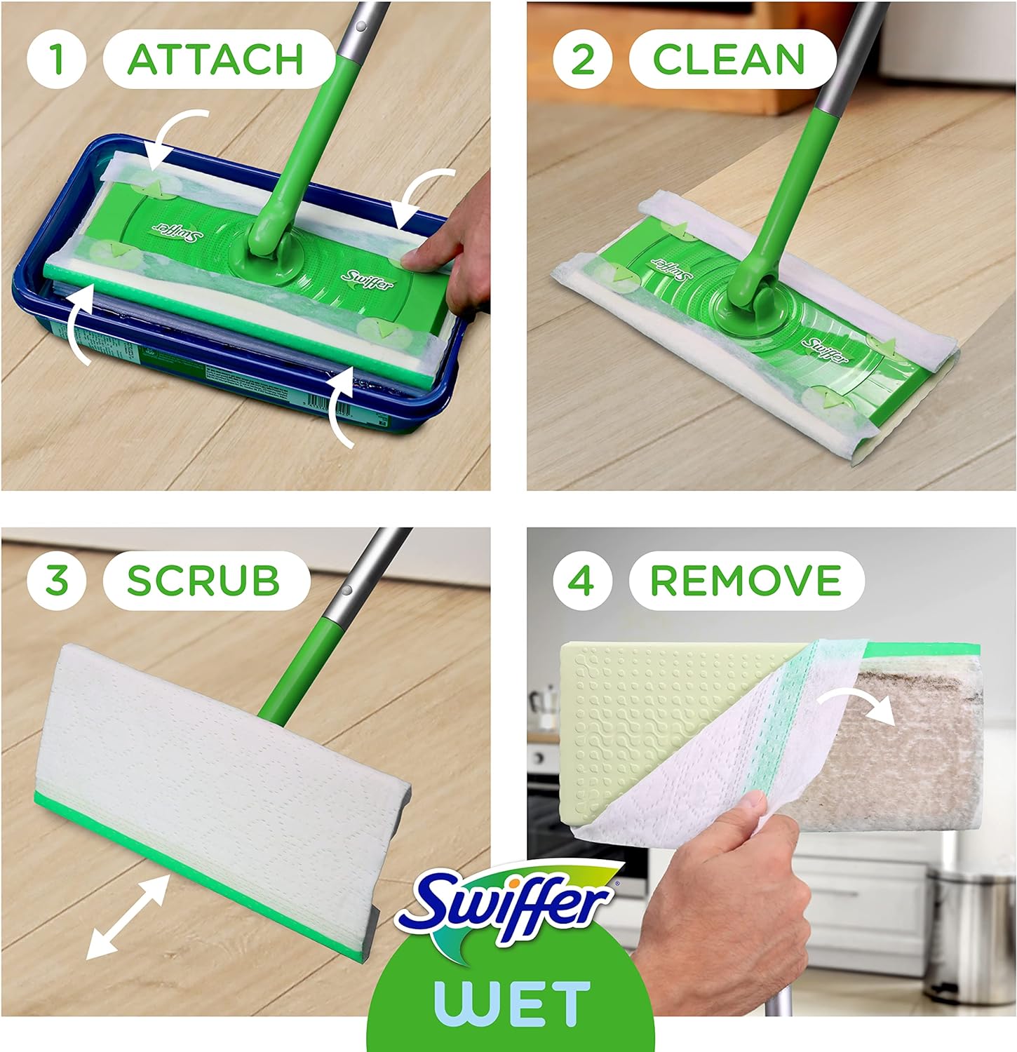 Swiffer Sweeper Wet Mopping Cloths With Fresh Scent- Refills