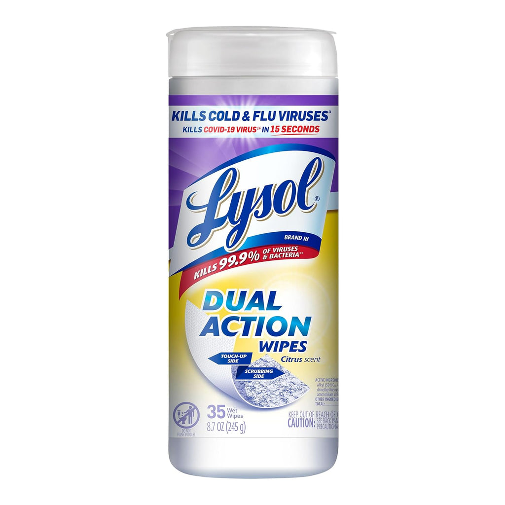 Lysol Dual Action Wipes | 35 Count
