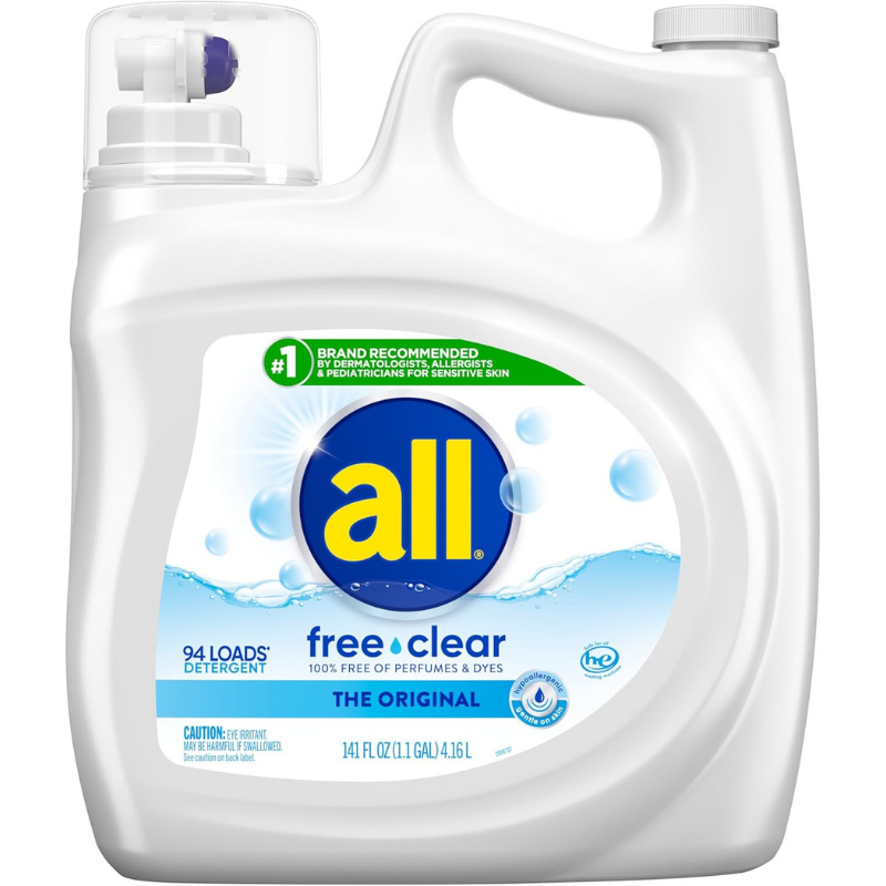 All Liquid Laundry Detergent | Free & Clear | 141 Oz