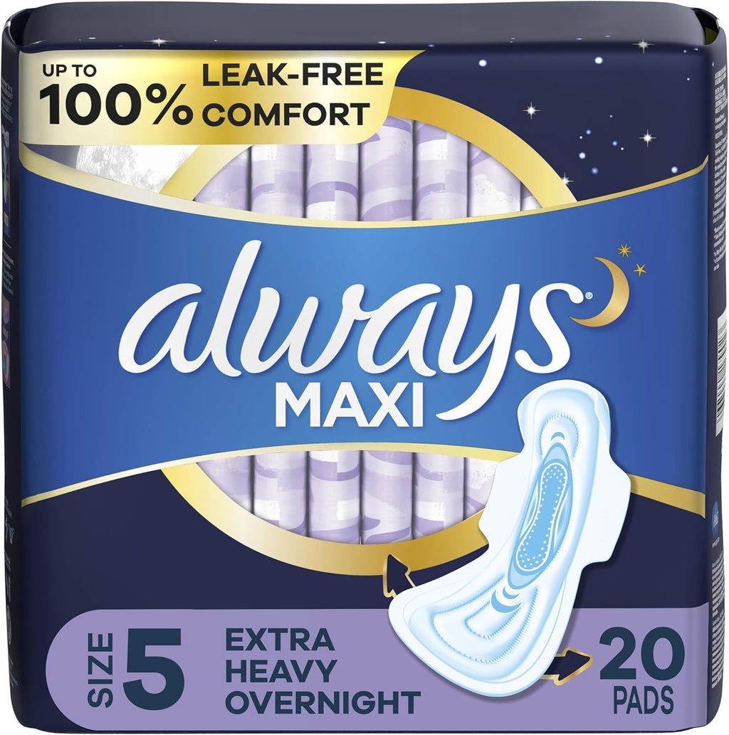Always Maxi Sanitary Pads - Extra Heavy Overnight, Size 5
