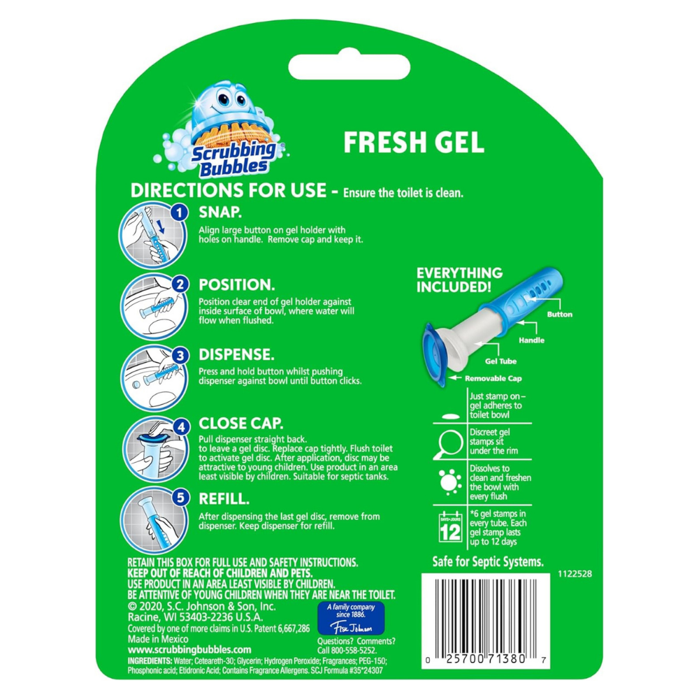 Scrubbing Bubbles Fresh Gel Toilet Stamps - Citrus Scents, 1.34 Oz