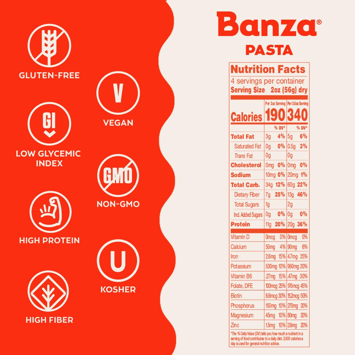 Banza Chickpea Pasta Spaghetti - Gluten Free, 8 Oz