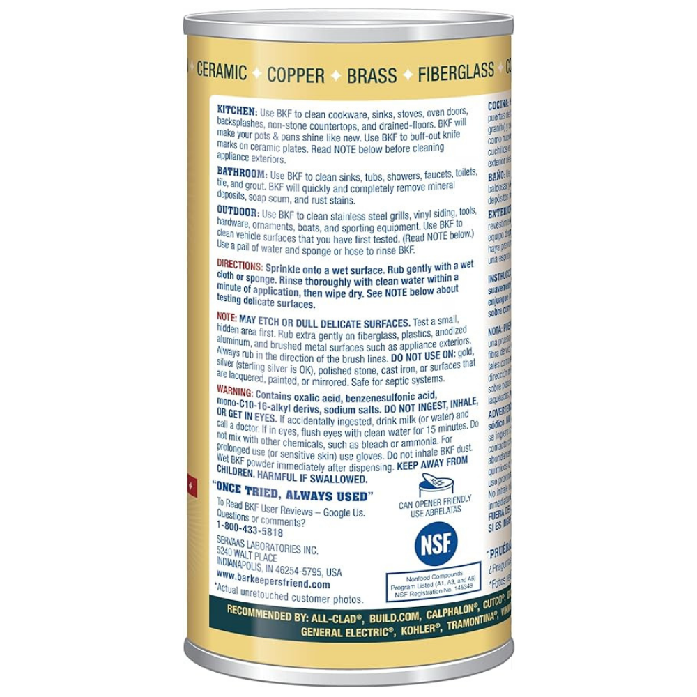 Bar Keepers Friends Cleanser & Polish, 12 Oz, 2 Pack