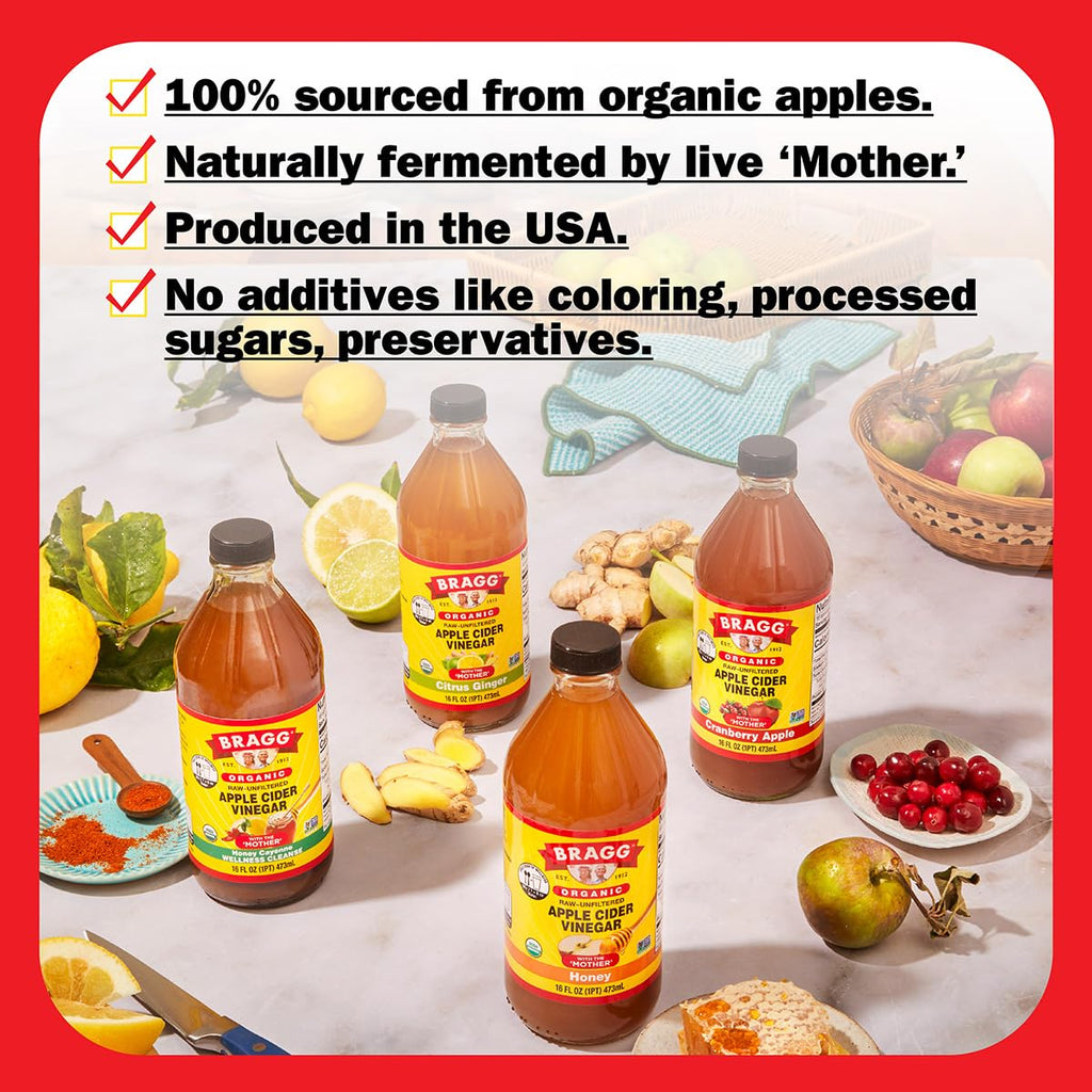 Bragg Organic Raw Apple Cider Vinegar - 16 Oz