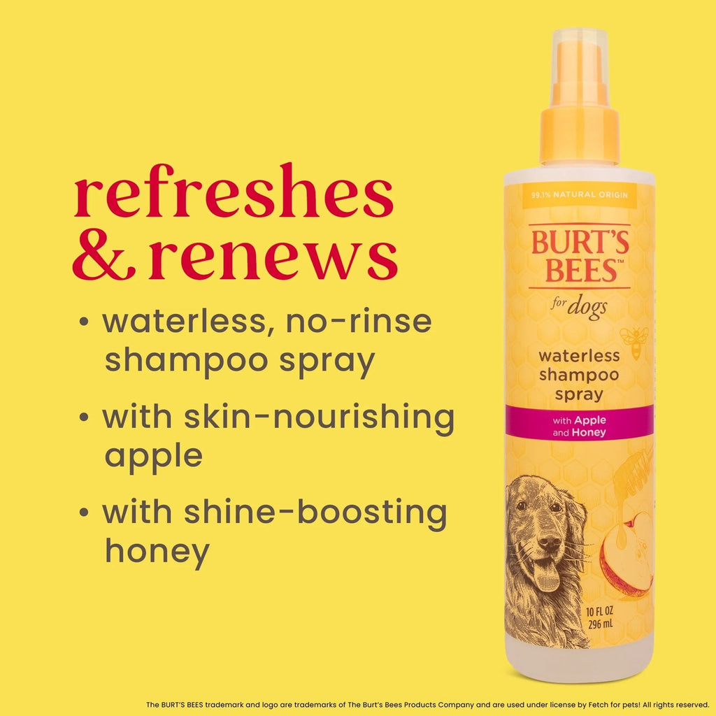 Burts Bees Waterless Shampoo Spray for Dog, Apple and Honey, 296ML