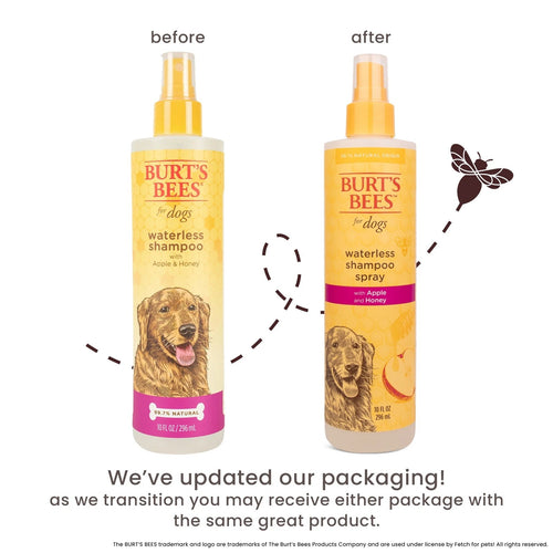 Burts Bees Waterless Shampoo Spray for Dog, Apple and Honey, 296ML