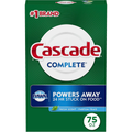 Cascade Complete Powder All in 1 Dishwasher Detergent, Fresh Scent, 75 oz