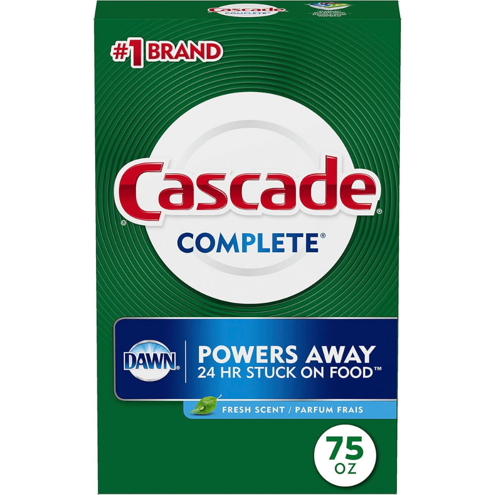 Cascade Complete Powder All in 1 Dishwasher Detergent, Fresh Scent, 75 oz