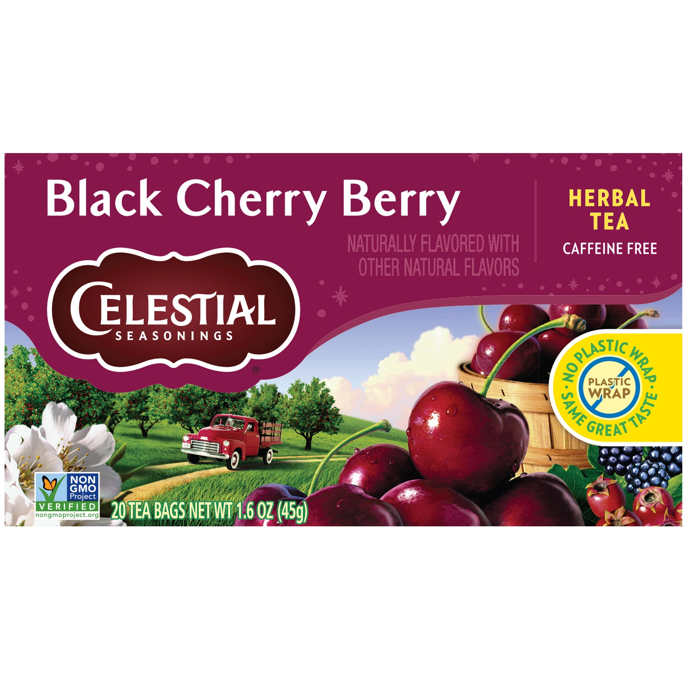 Celestial Seasonings Black Cherry Berry Herbal Tea, 20 Tea Bags