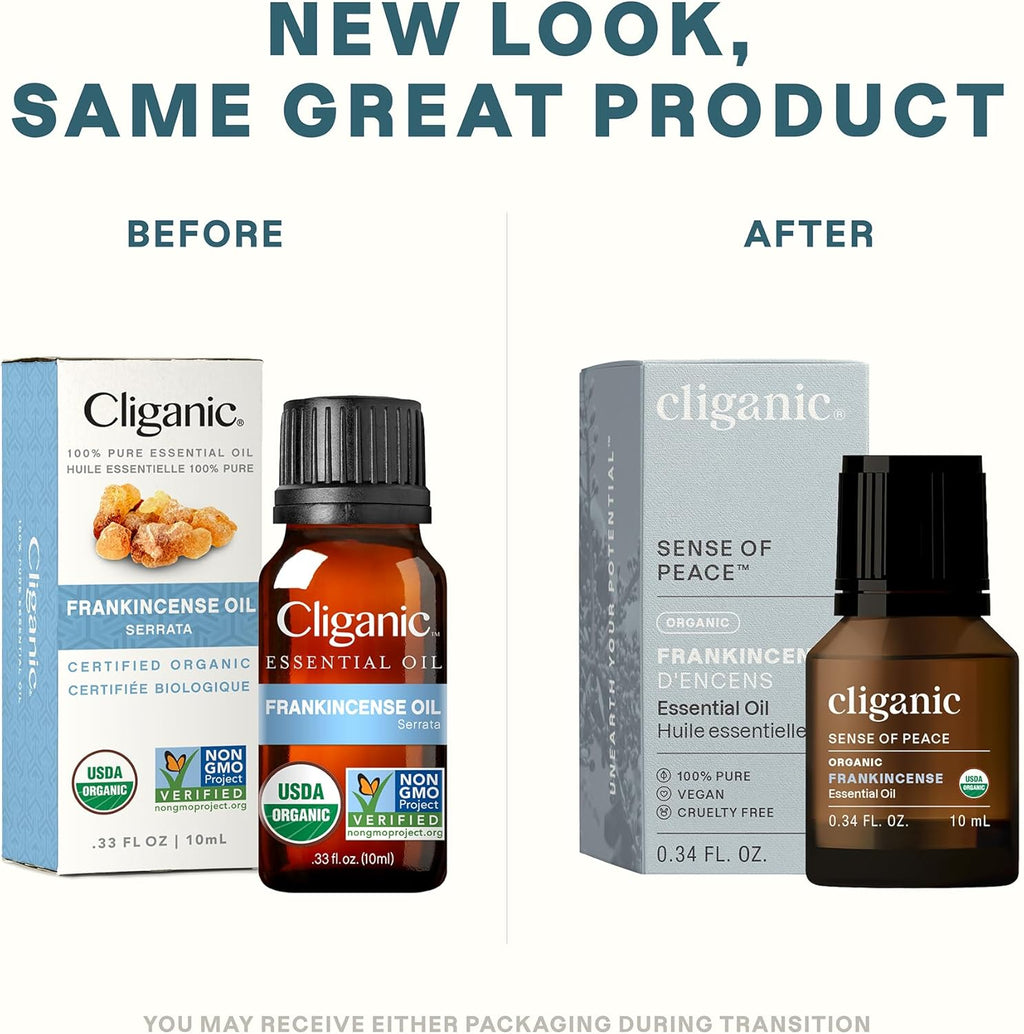 Cliganic Organic Frankincense Essential Oil, 100% Pure, 10 ml