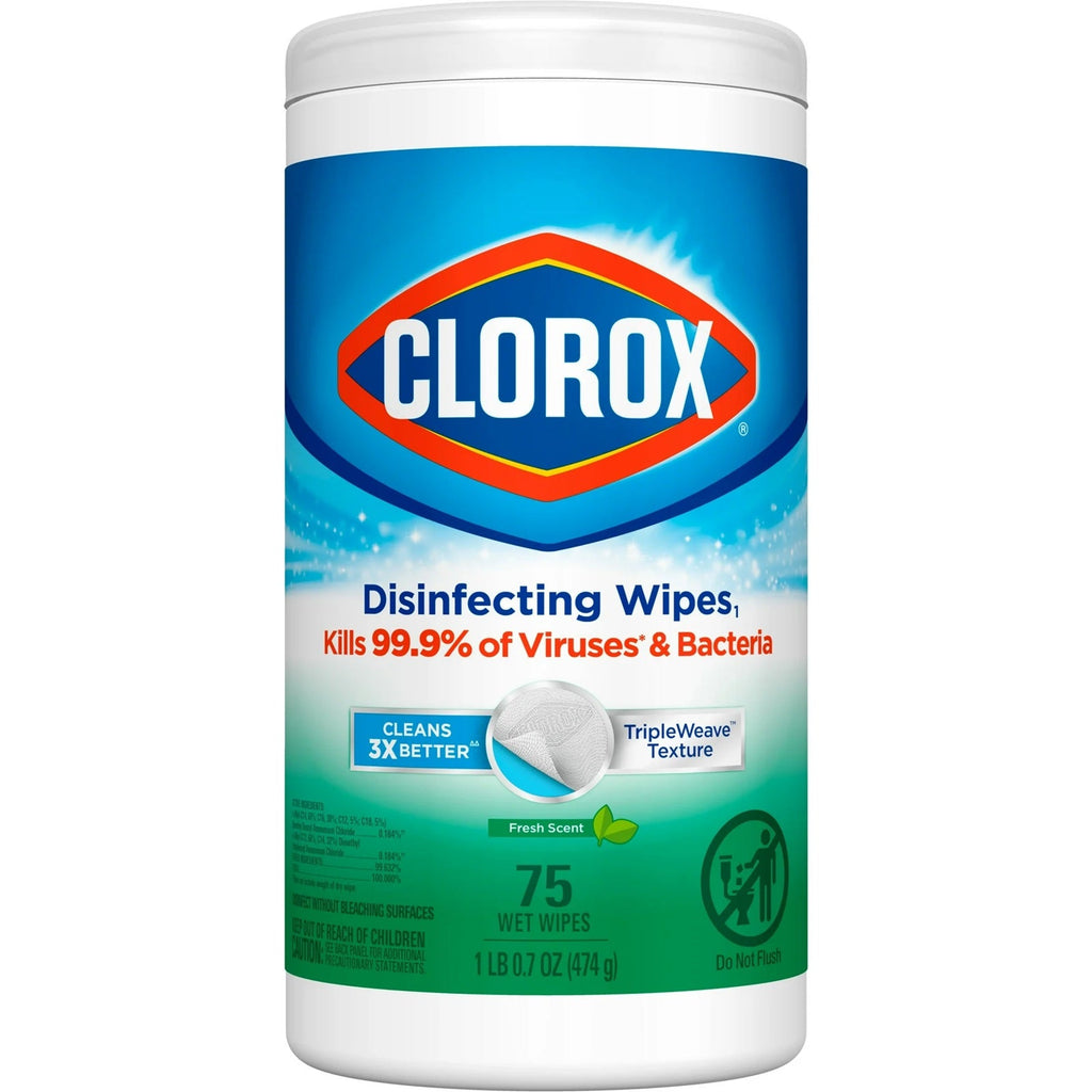 Clorox Disinfecting Wipes, Fresh Scent, 75 Count Canister