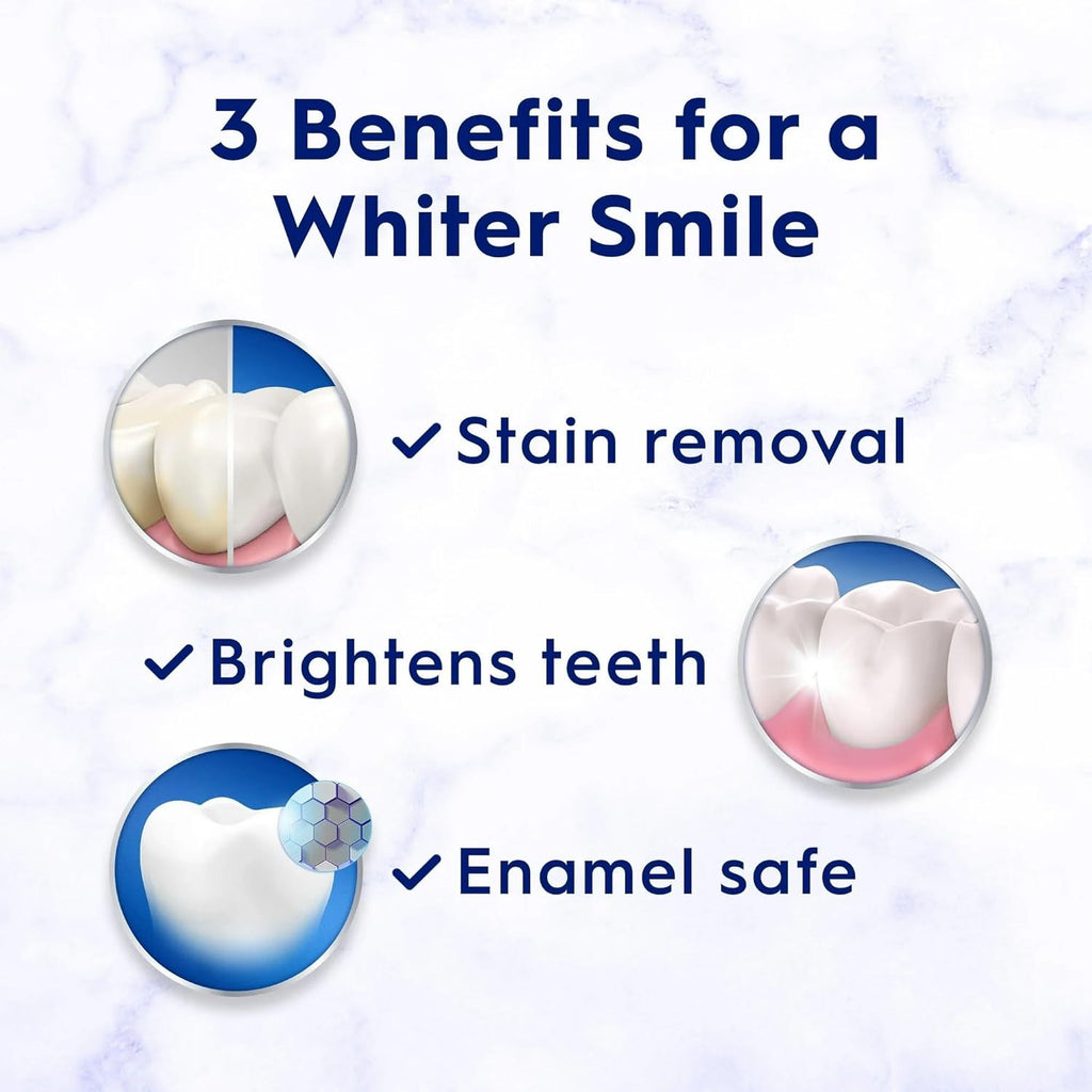 Crest 3D White Advanced Glamorous White Teeth Whitening Toothpaste, 3.3 oz, Pack of 2