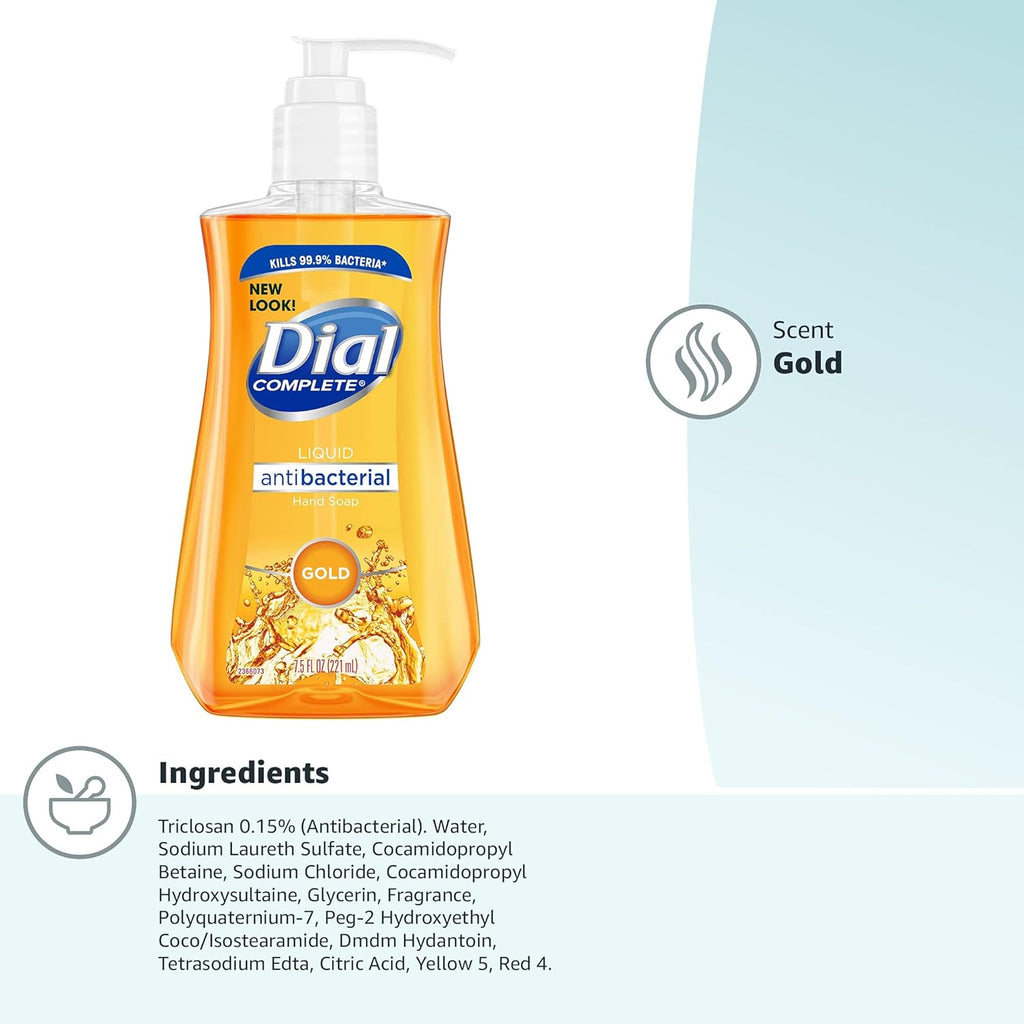 Dial Antibacterial Liquid Hand Soap - Gold, 7.5 Oz