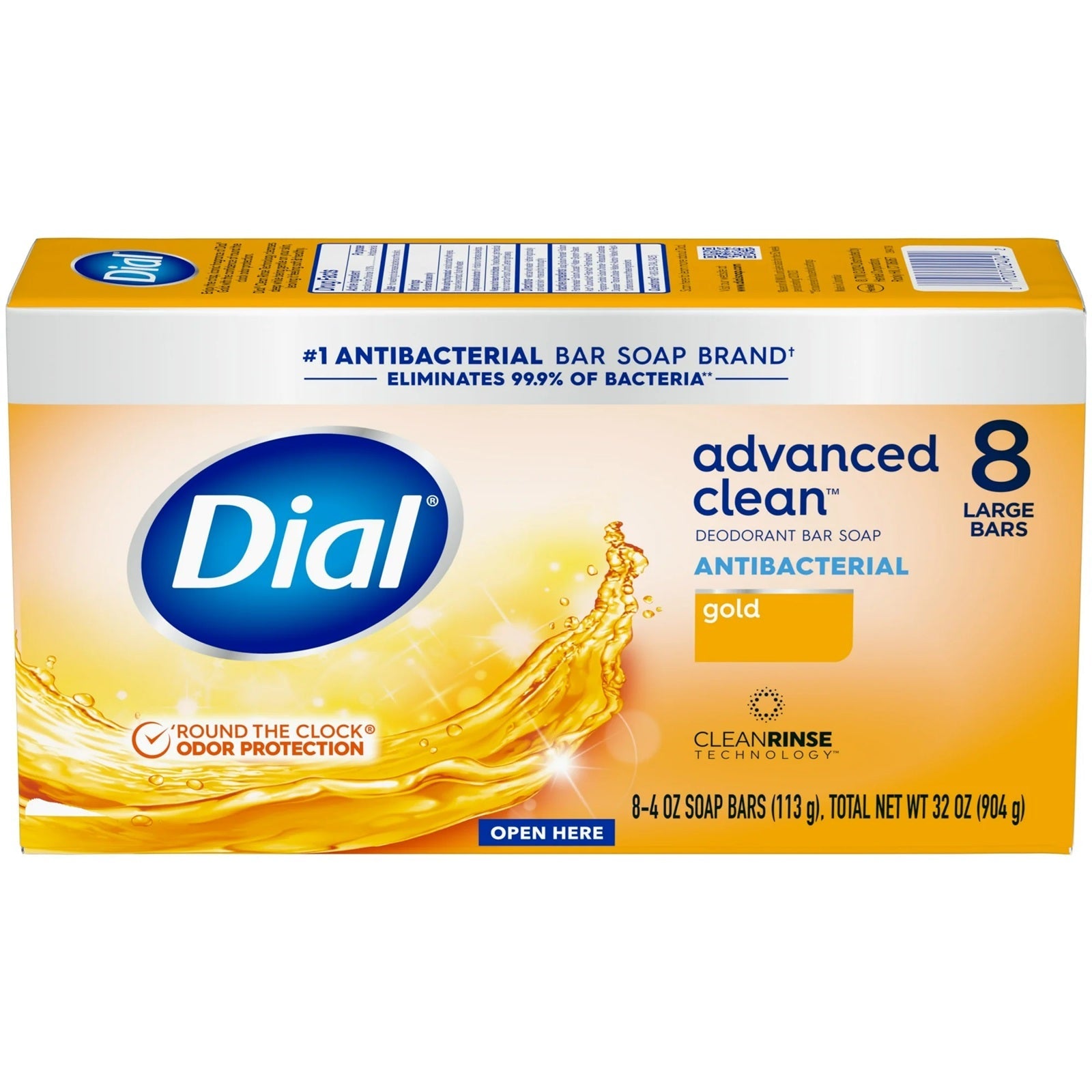 Dial Gold Antibacterial Soap Bars, 4 Oz (8 Count)