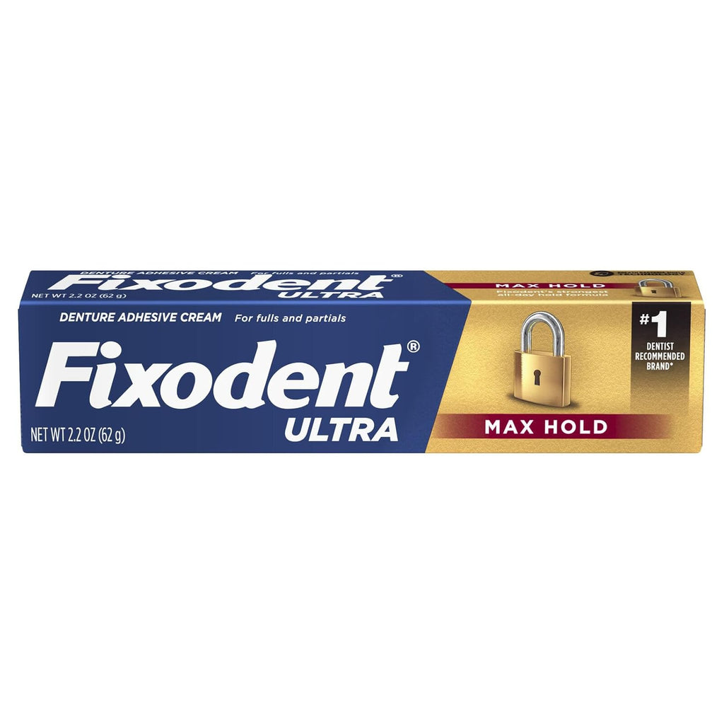 Fixodent Ultra Max Hold Dental Adhesive Cream - 2.2 Oz  (Pack of 3)