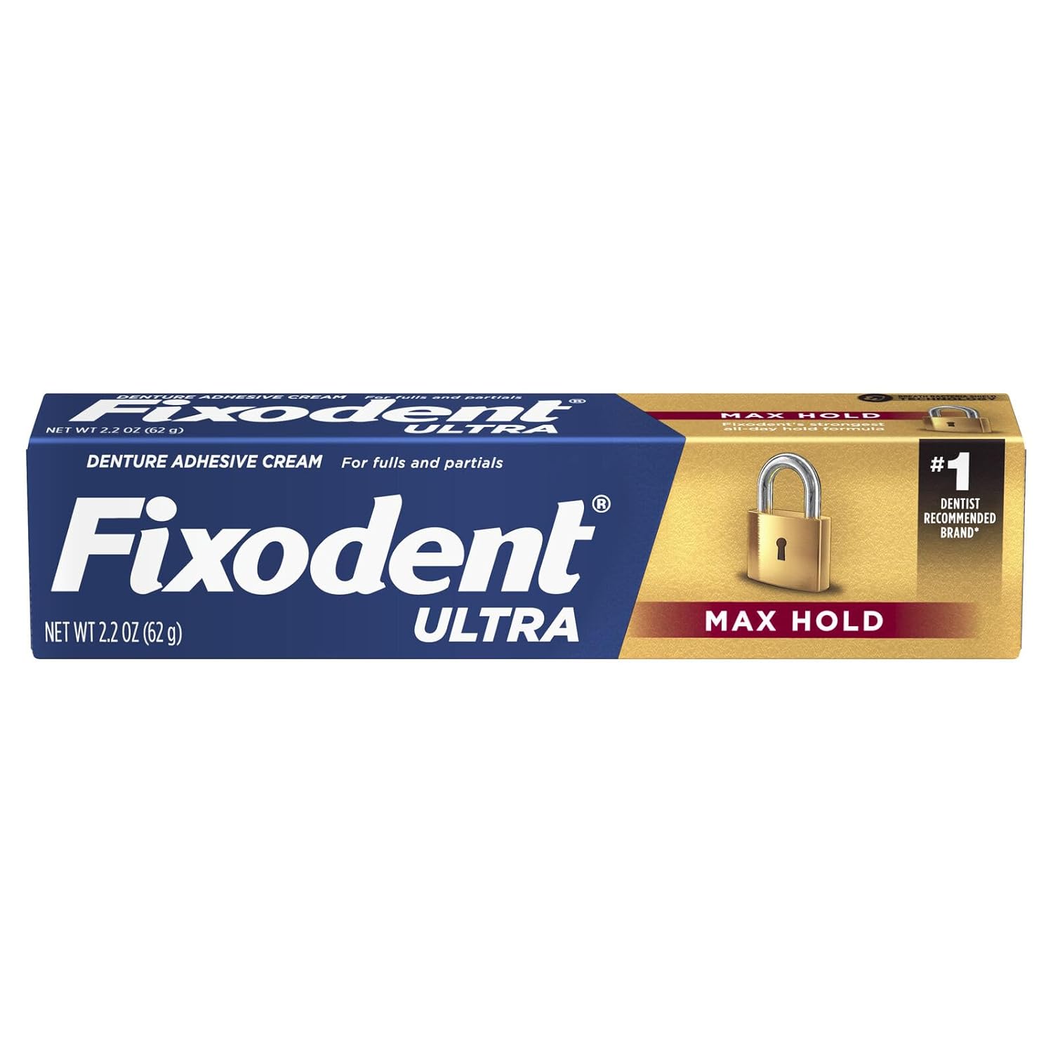 Fixodent Ultra Max Hold Dental Adhesive Cream - 2.2 Oz  (Pack of 3)