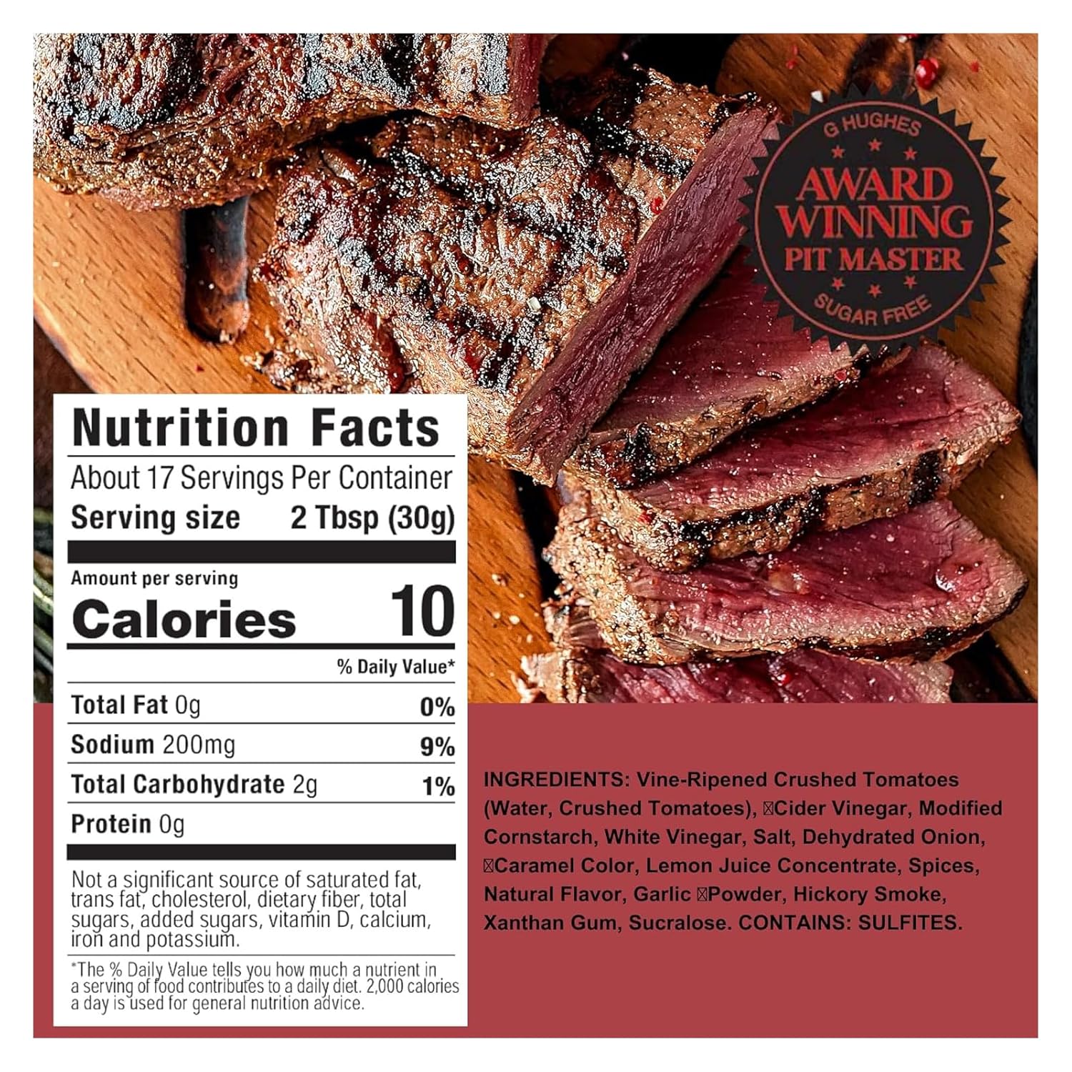 G Hughes Smokehouse Sugar Free BBQ Sauce, Hickory - 18 Oz