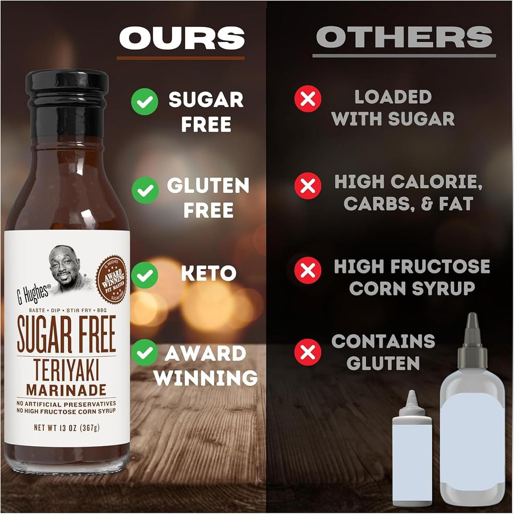 G Hughes Sugar-Free Teriyaki Marinade, 385ml