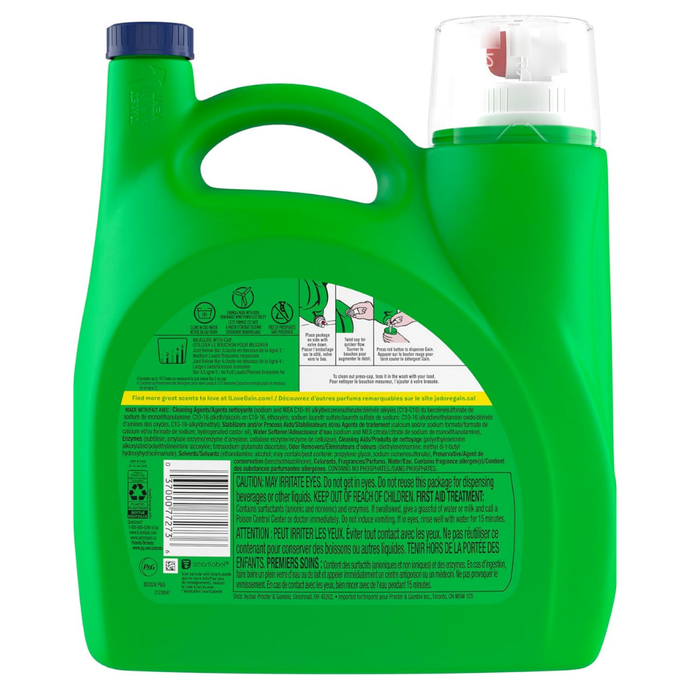 Gain + Aroma Boost Liquid Laundry Detergent - Original Scent, 154 Oz