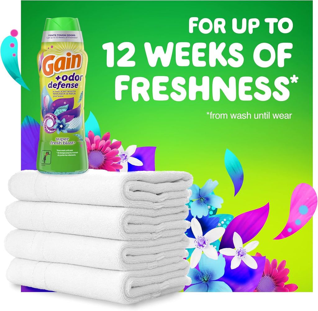 Gain Liquid Laundry Detergent with Odor Defense - Super Fresh Blast, 24 oz