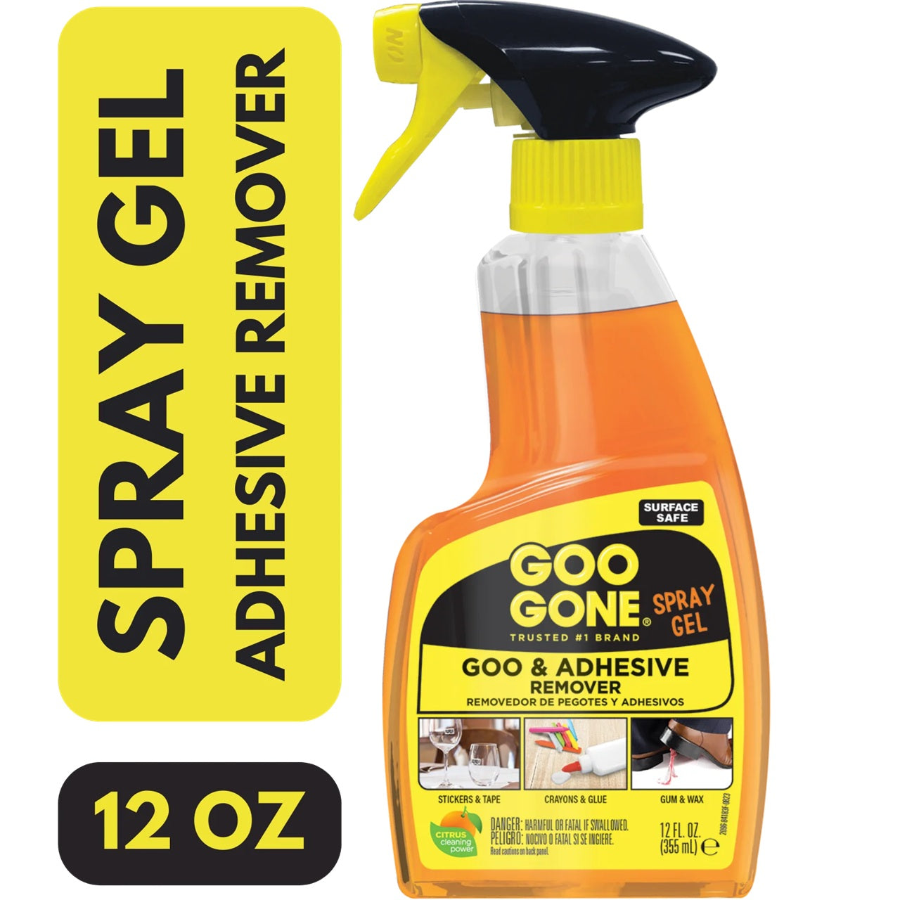 Goo Gone Goo & Adhesive Remover Spray Gel, 355ml
