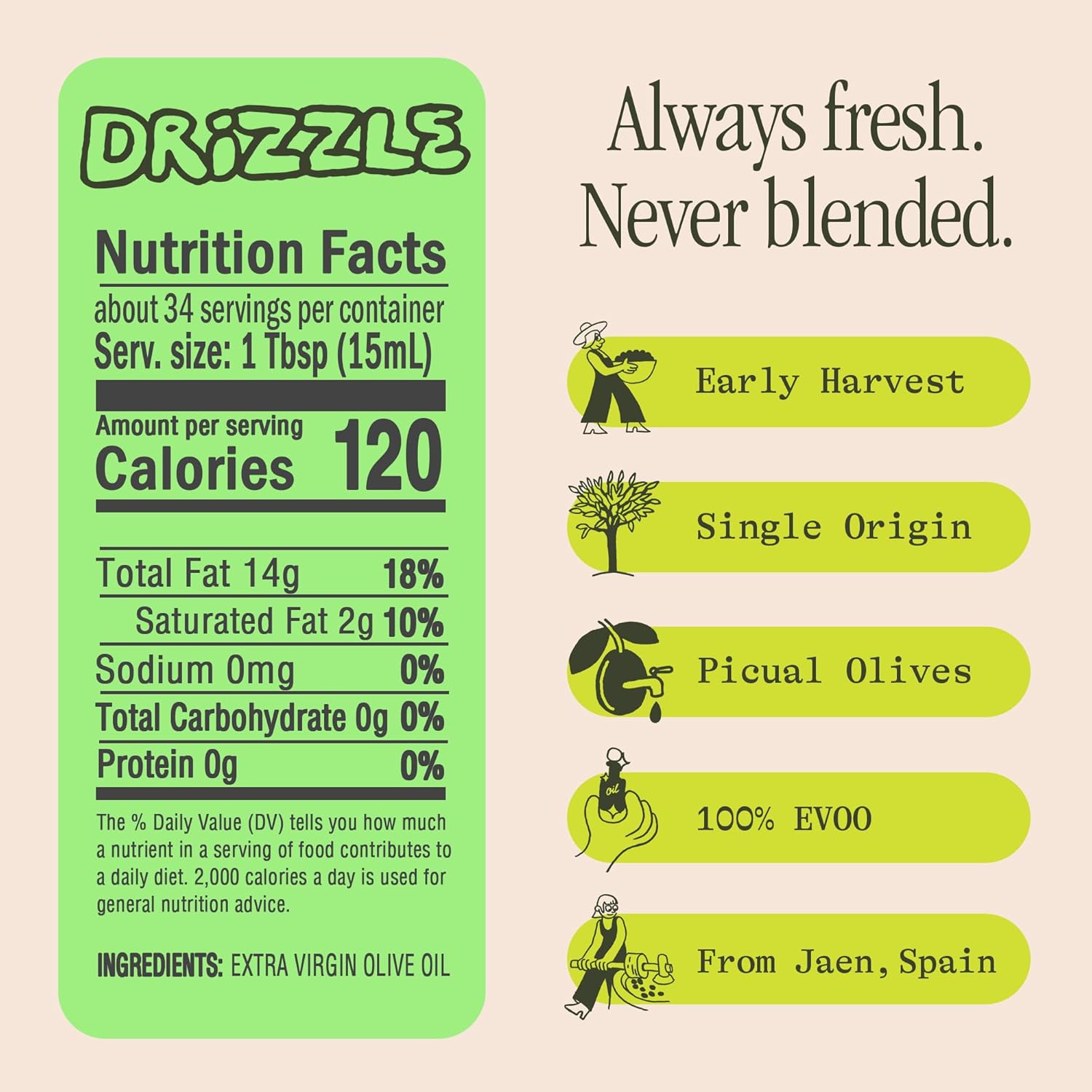 Graza Drizzle Extra Virgin Olive Oil, 16.9 Oz